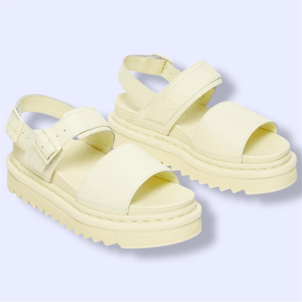 Dr Martens Slip On Sandale Voss Hydro Cream Open Toe